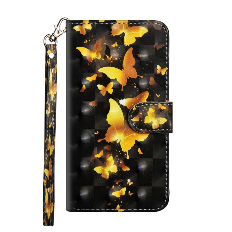 Leren Hoesje voor Samsung Galaxy Note 20 Gele Vlinders