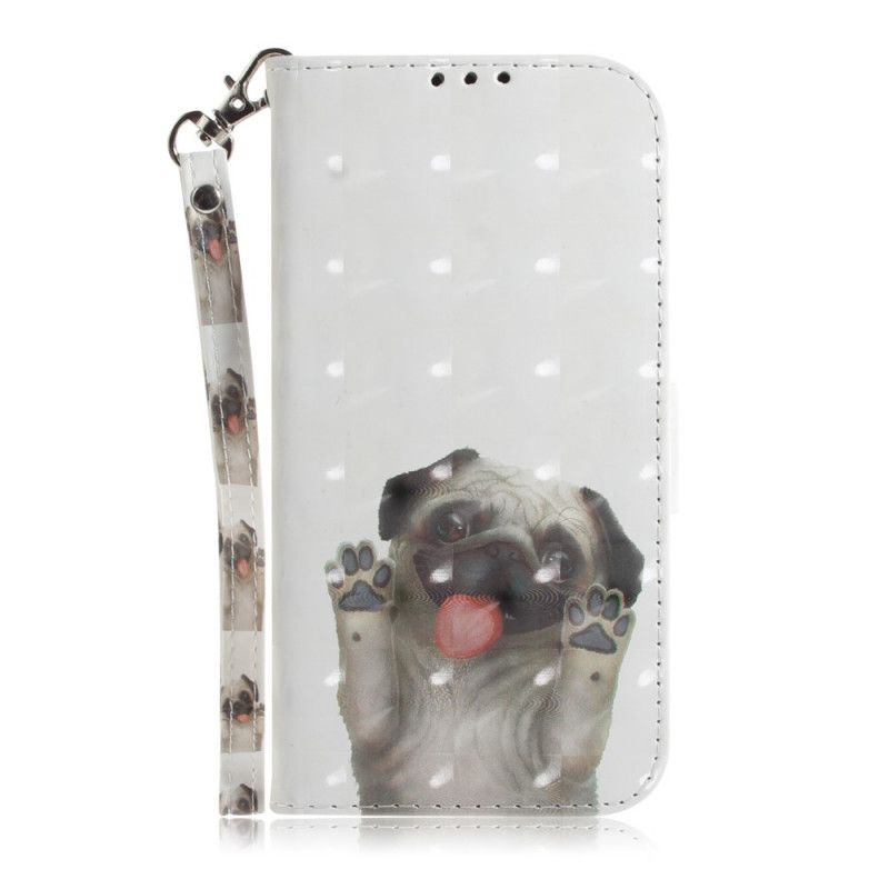 Leren Hoesje voor Samsung Galaxy Note 20 Hou Van Mijn Hond Met String