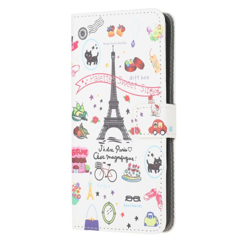 Leren Hoesje voor Samsung Galaxy Note 20 Ik Hou Van Parijs