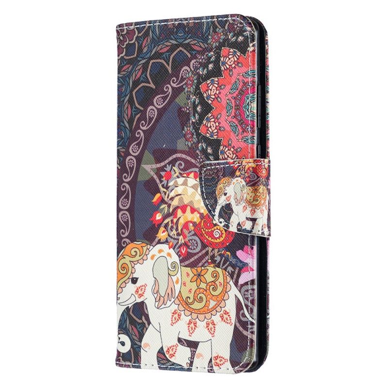 Leren Hoesje voor Samsung Galaxy Note 20 Indische Olifant