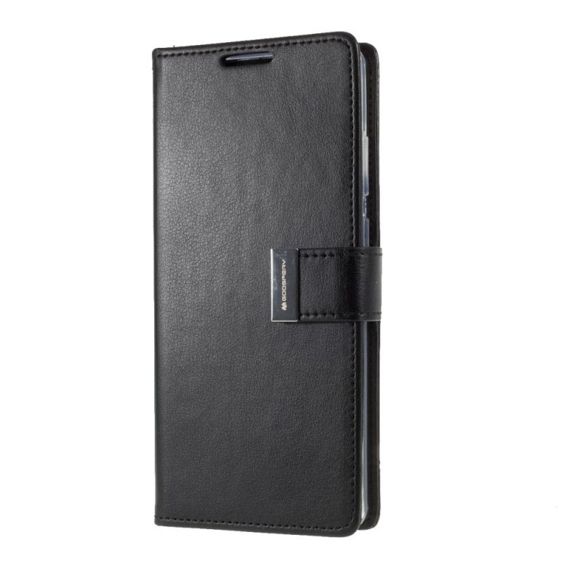 Leren Hoesje voor Samsung Galaxy Note 20 Magenta Zwart Kwik Metalen Sluiting