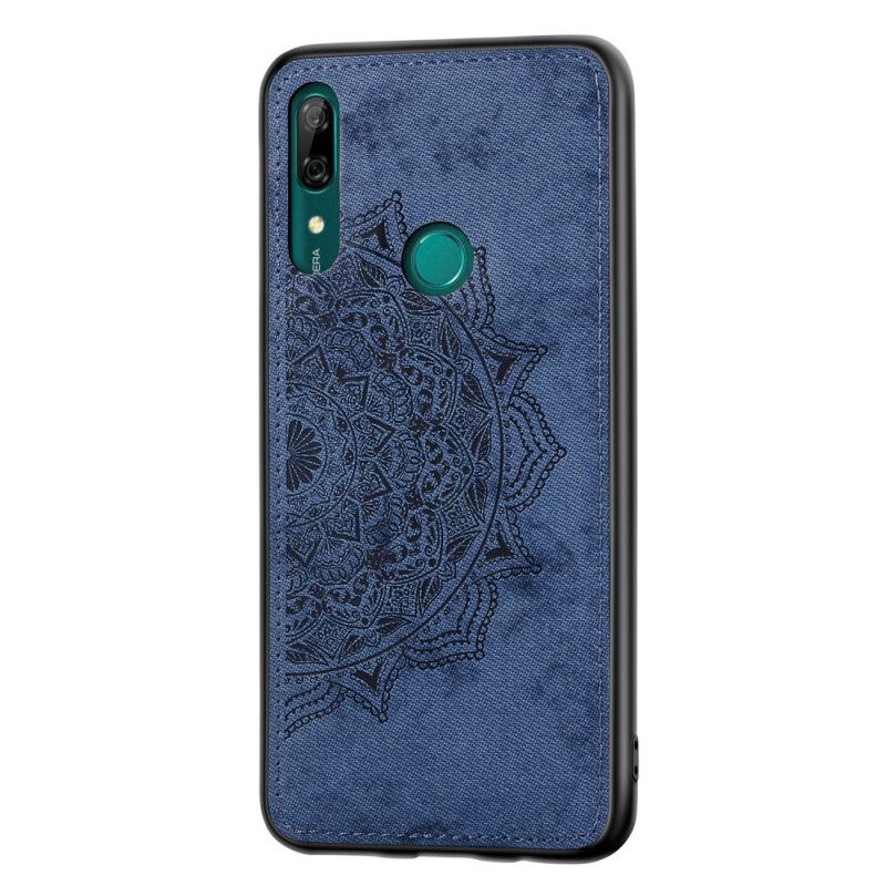 Hoesje Huawei P Smart Z Donkerblauw Roze Stof En Mandala-Structuur