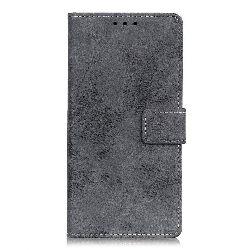 Leren Hoesje Huawei P Smart Z Donkerblauw Grijs Vintage Leereffect