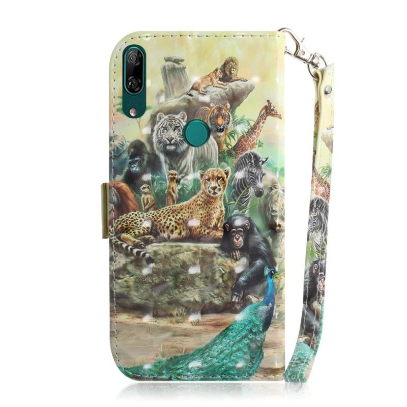 Leren Hoesje Huawei P Smart Z String Safari Dieren