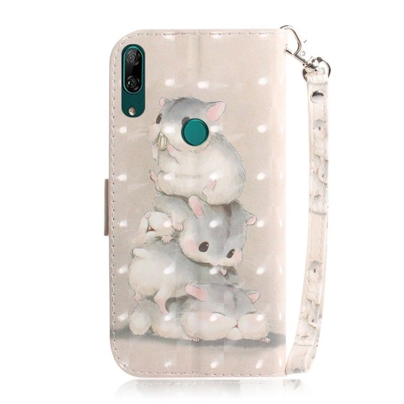 Leren Hoesje voor Huawei P Smart Z Hamsters Met String