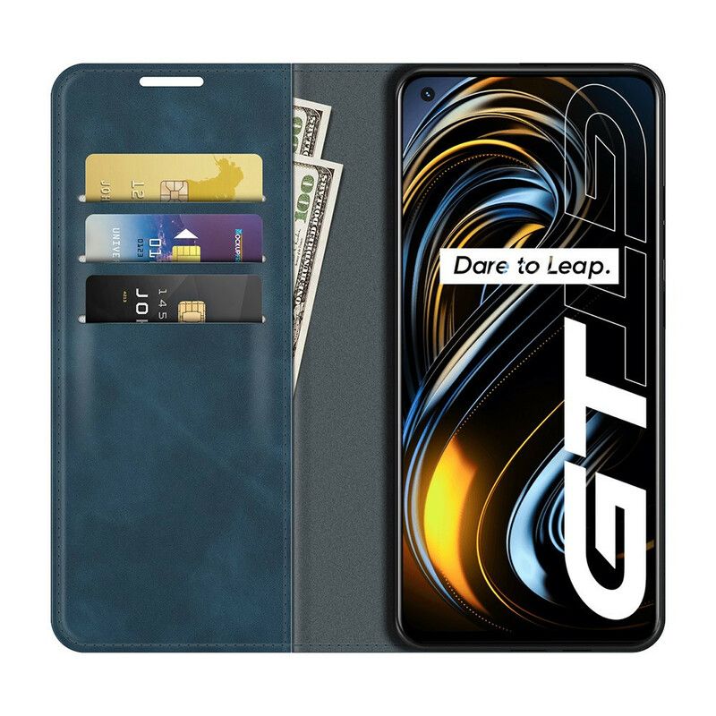Hoesje Realme Gt 5g Stijl Lederen Stiksels