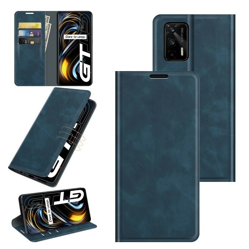 Hoesje Realme Gt 5g Stijl Lederen Stiksels
