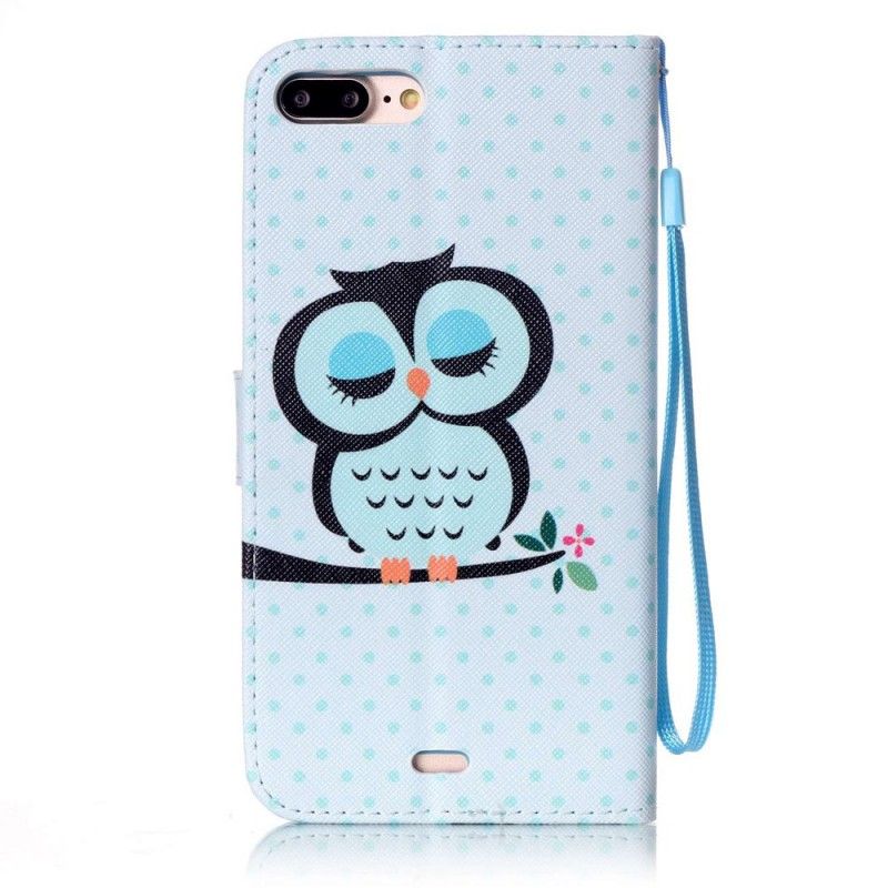 Bescherming Hoesje iPhone 7 Plus / 8 Plus Telefoonhoesje Slapende Uil
