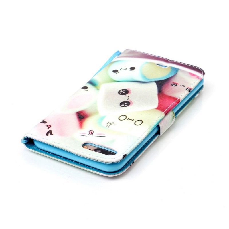 Flip Case Leren iPhone 7 Plus / 8 Plus Marshmallows