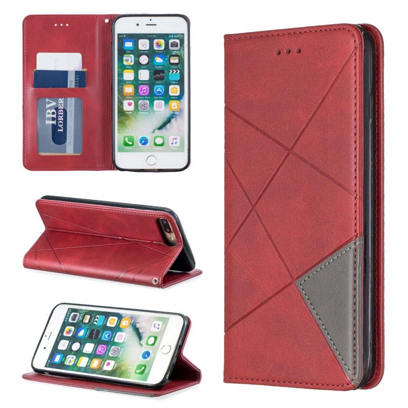 Folio-hoesje iPhone 7 Plus / 8 Plus Grijs Zwart Telefoonhoesje Kunstenaarsstijl