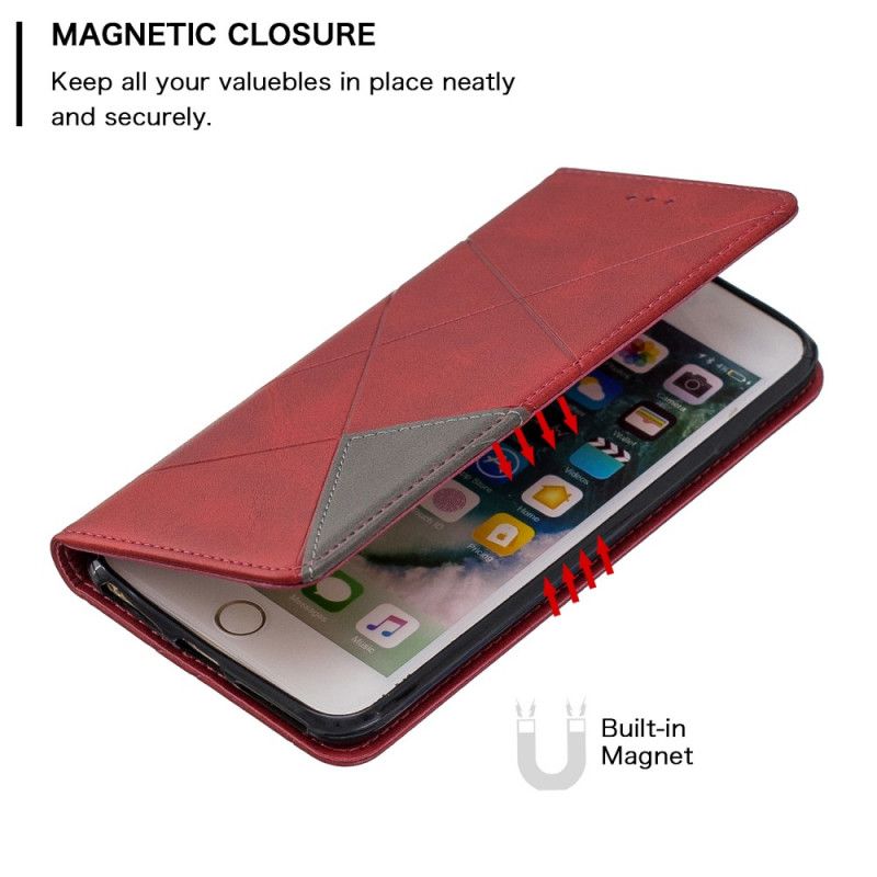 Folio-hoesje iPhone 7 Plus / 8 Plus Grijs Zwart Telefoonhoesje Kunstenaarsstijl