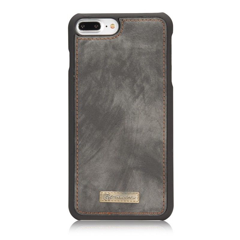 Folio-hoesje iPhone 7 Plus / 8 Plus Rood Grijs Portemonnee