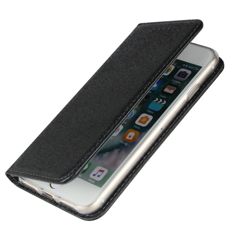 Folio-hoesje iPhone 7 Plus / 8 Plus Rood Zwart Zacht Leer Met Riempje