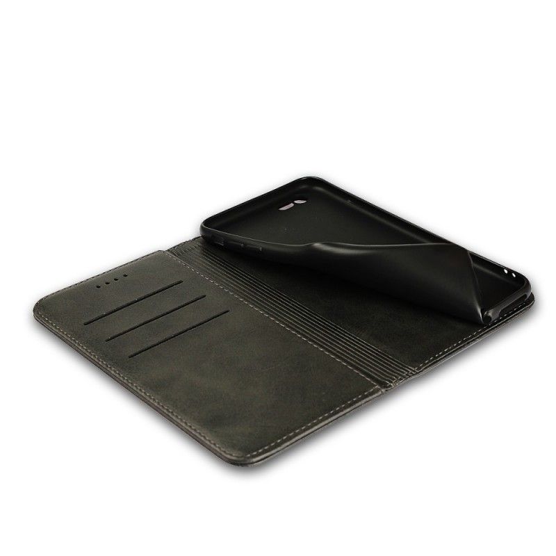 Folio-hoesje voor iPhone 7 Plus / 8 Plus Rood Zwart Premium Imitatieleren Stiksels