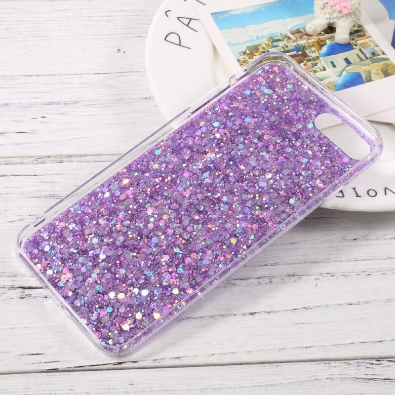 Hoesje iPhone 7 Plus / 8 Plus Groen Magenta Premium Glitter