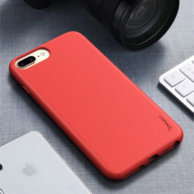 Hoesje iPhone 7 Plus / 8 Plus Rood Zwart Ipaky Mate Premie