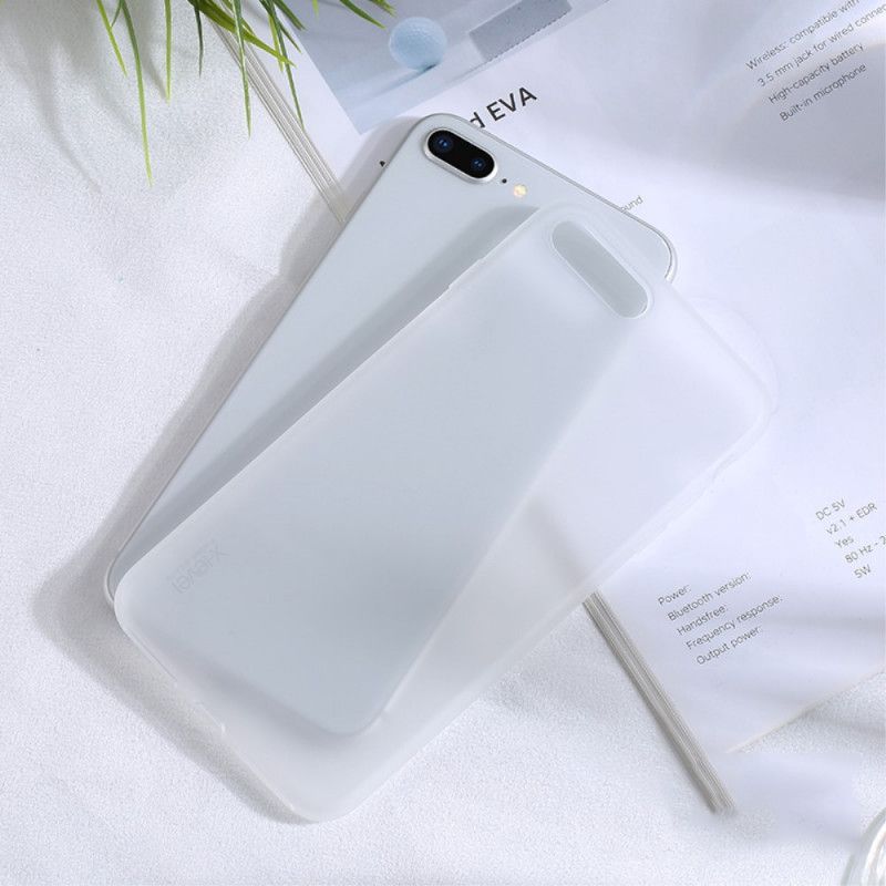 Hoesje voor iPhone 7 Plus / 8 Plus Cyaan Getinte Matte Siliconen