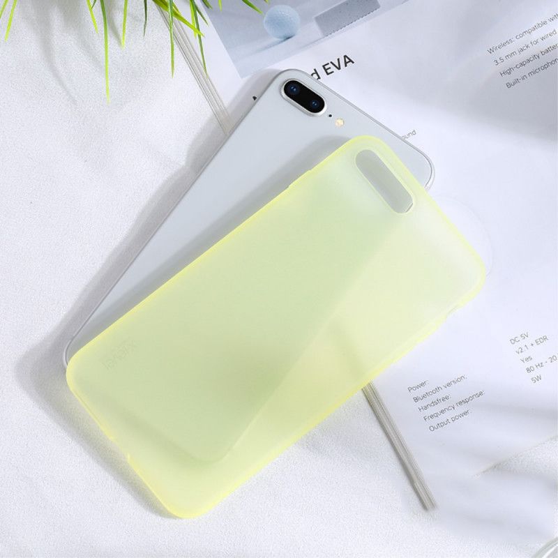Hoesje voor iPhone 7 Plus / 8 Plus Cyaan Getinte Matte Siliconen