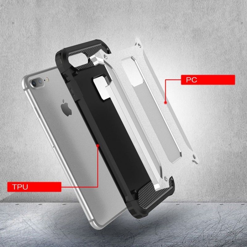 Hoesje voor iPhone 7 Plus / 8 Plus Wit Zwart Overlevende