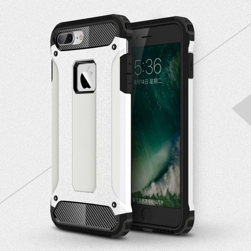 Hoesje voor iPhone 7 Plus / 8 Plus Wit Zwart Overlevende