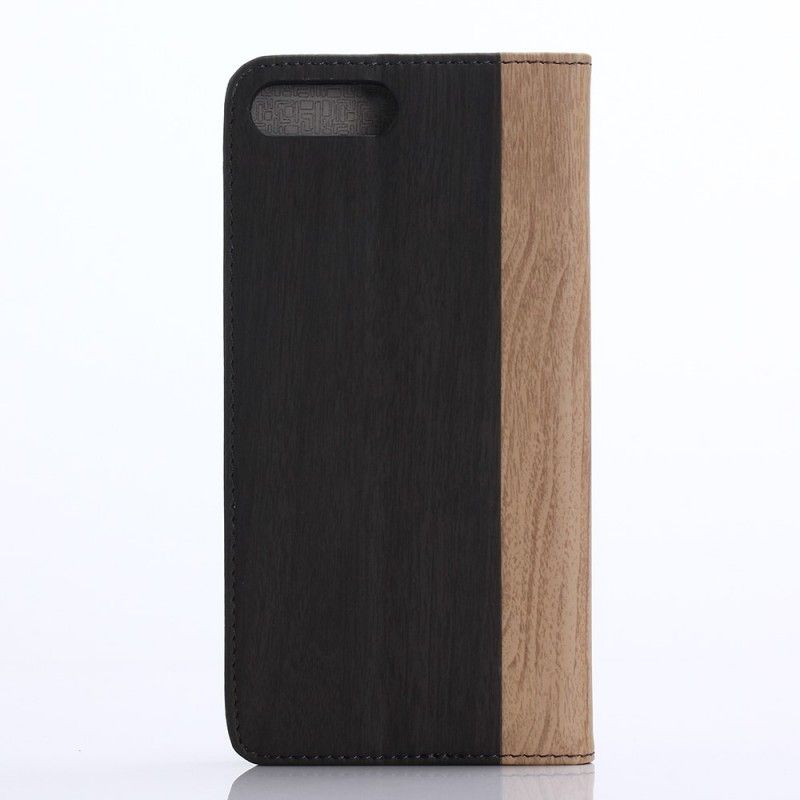 Leren Hoesje iPhone 7 Plus / 8 Plus Bruin Tweekleurig Houtdessin