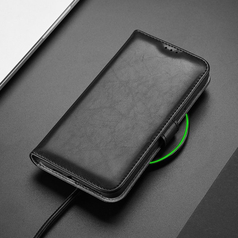 Leren Hoesje iPhone 7 Plus / 8 Plus Magenta Zwart Serie Kado Dux Ducis