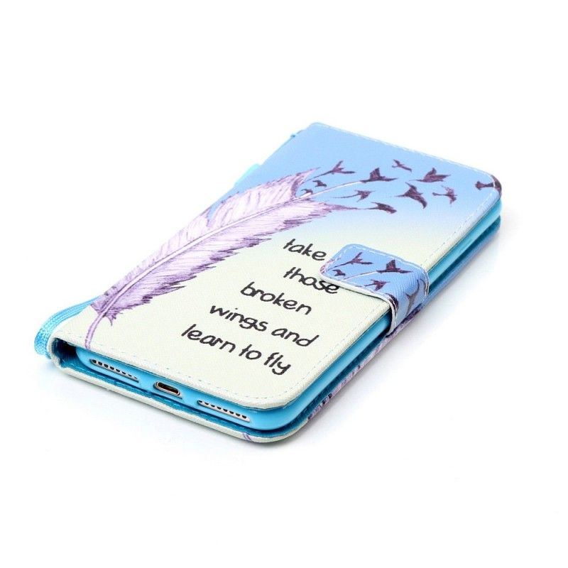 Leren Hoesje iPhone 7 Plus / 8 Plus Leren Vliegen