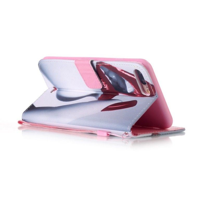 Leren Hoesje voor iPhone 7 Plus / 8 Plus Glamour