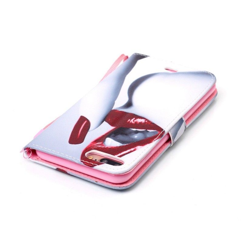 Leren Hoesje voor iPhone 7 Plus / 8 Plus Glamour