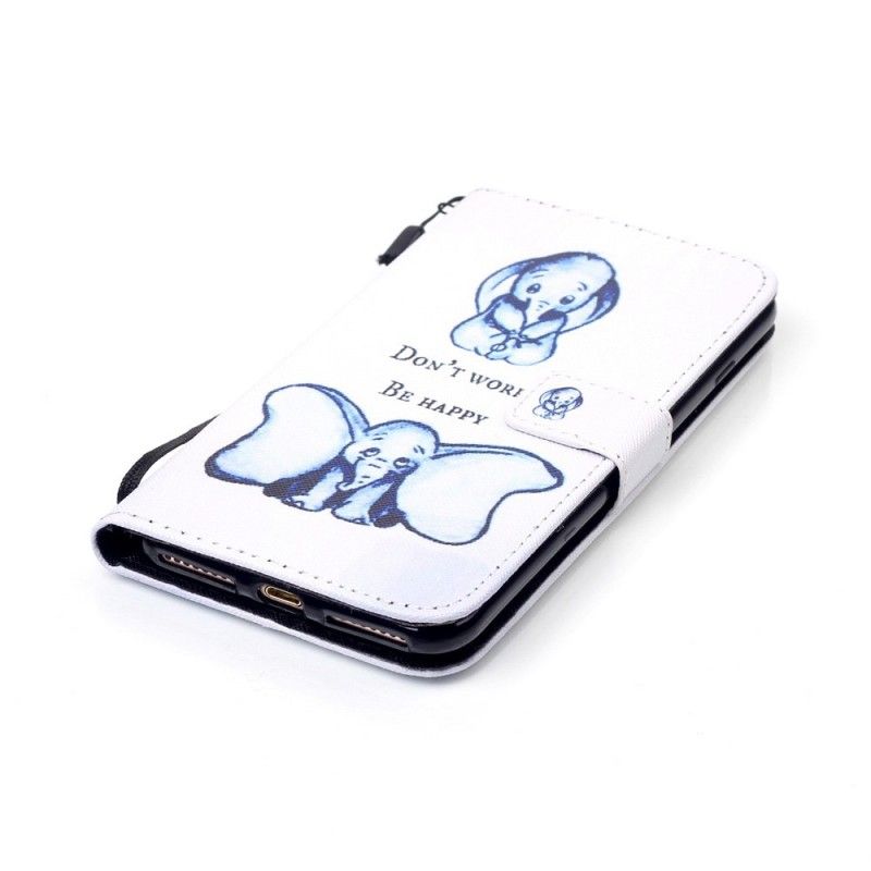 Leren Hoesje voor iPhone 7 Plus / 8 Plus Maak Je Geen Zorgen