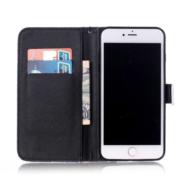 Leren Hoesje voor iPhone 7 Plus / 8 Plus Maak Je Geen Zorgen