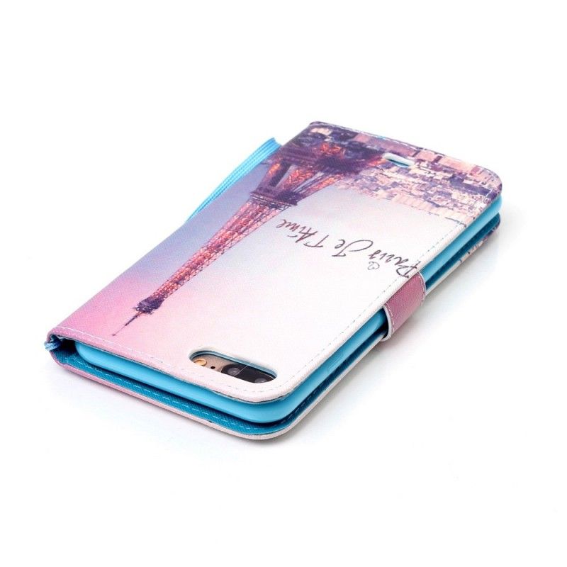 Leren Hoesje voor iPhone 7 Plus / 8 Plus Parijs Ik Hou Van Je