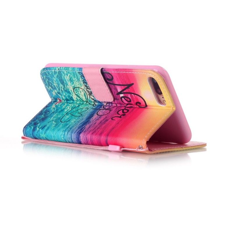 Leren Hoesje voor iPhone 7 Plus / 8 Plus Stop Nooit Met Dromen