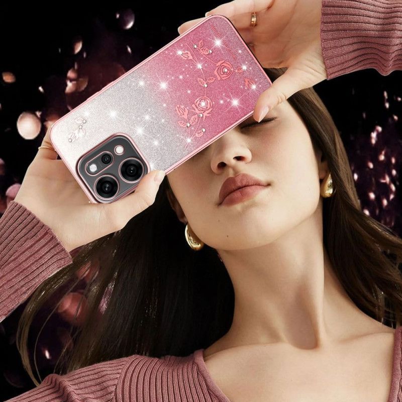 Case Hoesje Oppo Reno 14 Pro 5g Telefoonhoesje Bloemen En Strass-steentjes