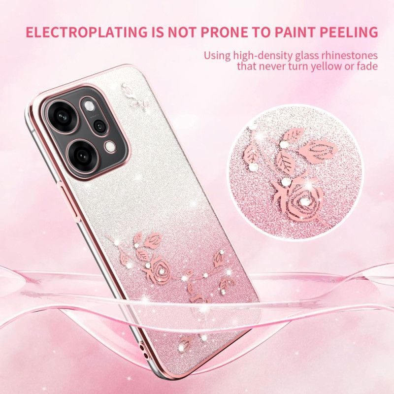 Case Hoesje Oppo Reno 14 Pro 5g Telefoonhoesje Bloemen En Strass-steentjes