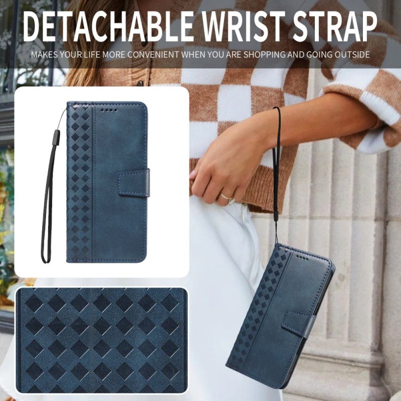 Flip Case Leren Oppo Reno 14 Pro 5g Diamantrand