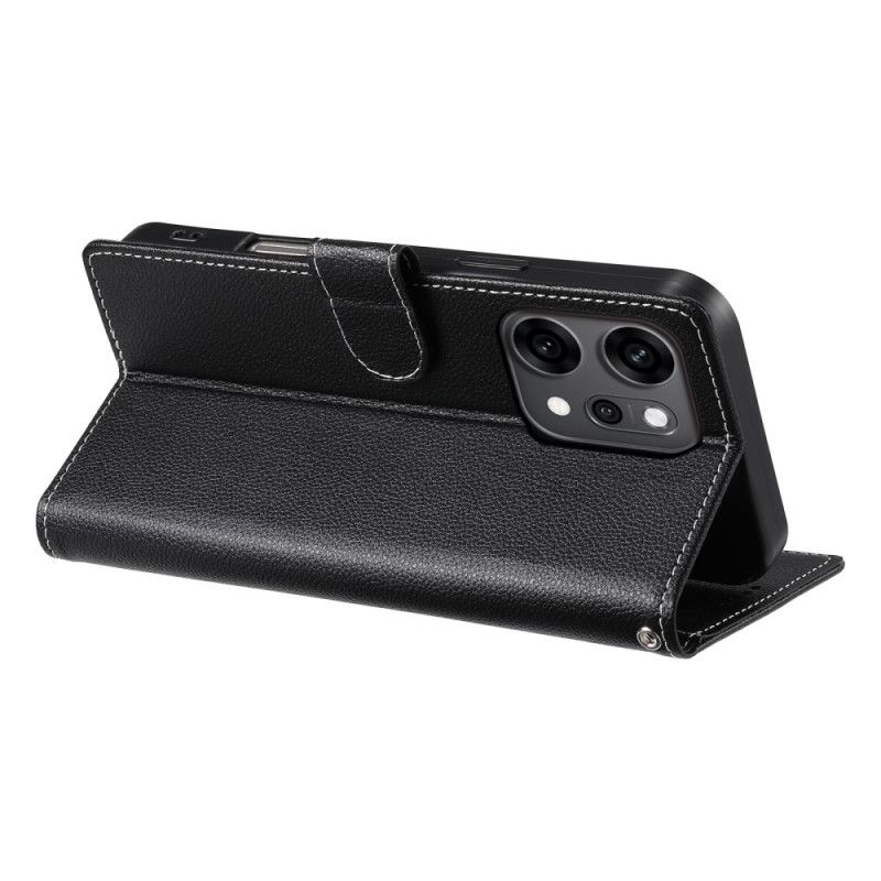 Flip Case Leren Oppo Reno 14 Pro 5g Effen Leer-effect