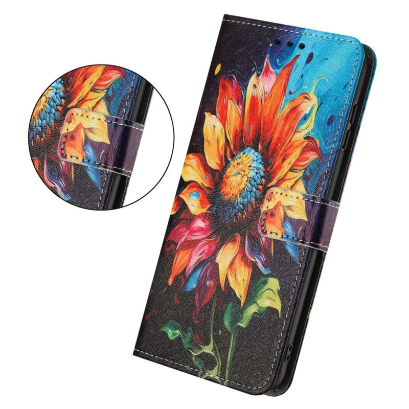 Flip Case Leren Oppo Reno 14 Pro 5g Zonnebloem