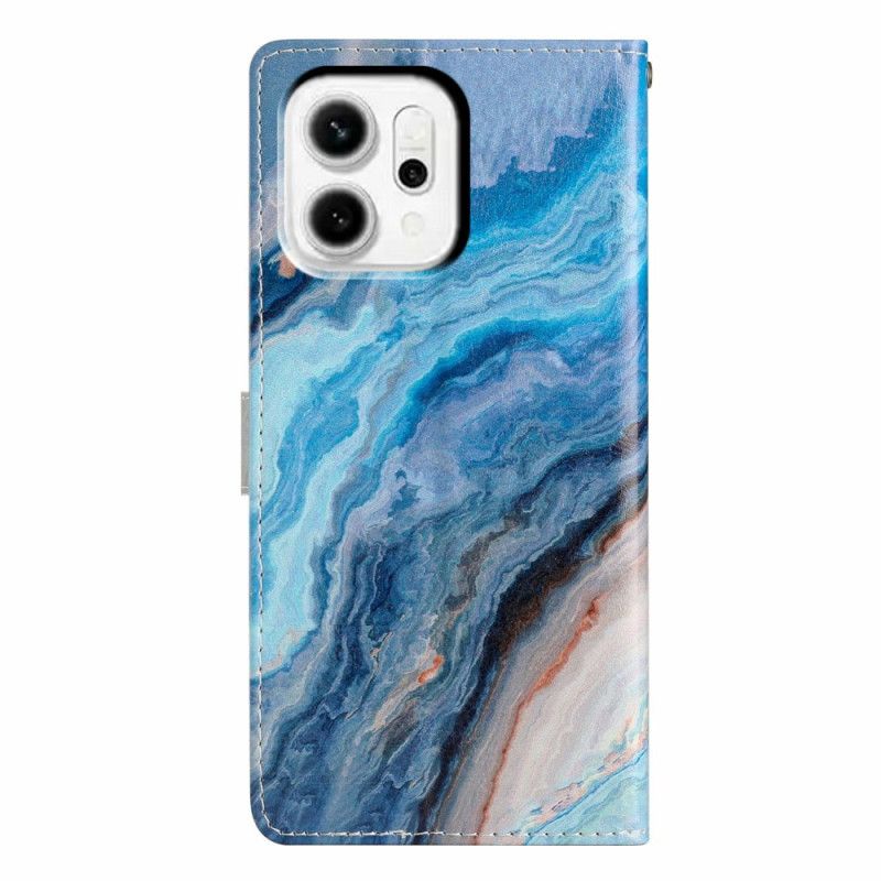 Folio-hoesje Oppo Reno 14 Pro 5g Telefoonhoesje Blauw Marmer