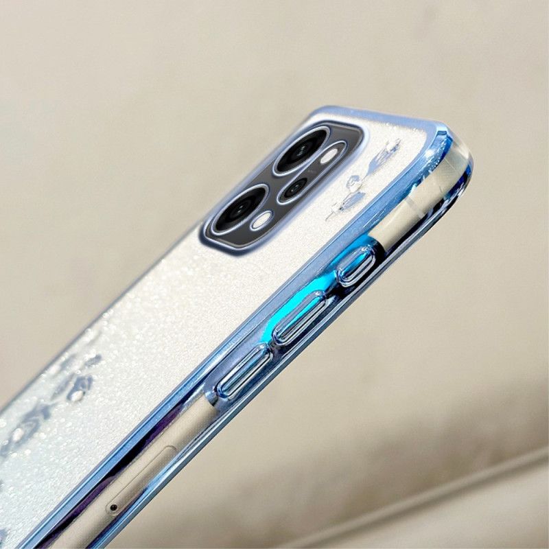 Hoesje Oppo Reno 14 Pro 5g Bloemen Met Strass-steentjes