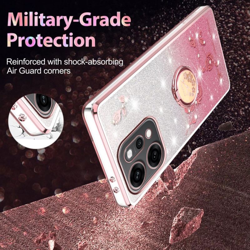 Hoesje Oppo Reno 14 Pro 5g Ringhouder Met Strass-steentjes