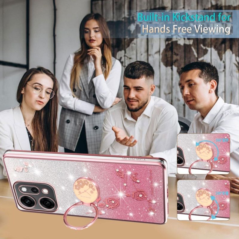 Hoesje Oppo Reno 14 Pro 5g Ringhouder Met Strass-steentjes