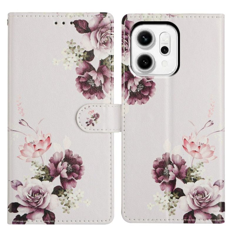Leren Hoesje Oppo Reno 14 Pro 5g Bloemen Bescherming Hoesje