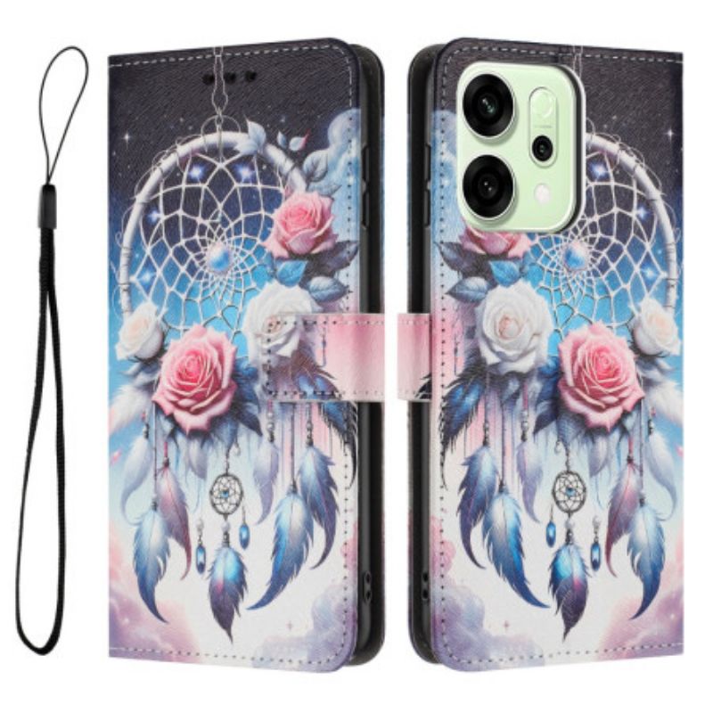 Leren Hoesje Oppo Reno 14 Pro 5g Bloemen Dromenvanger