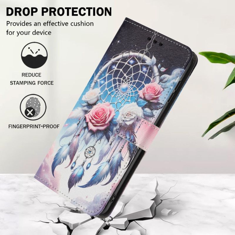 Leren Hoesje Oppo Reno 14 Pro 5g Bloemen Dromenvanger