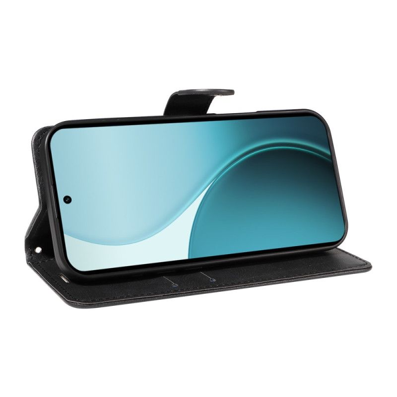 Leren Hoesje Oppo Reno 14 Pro 5g Effen Kunstleer