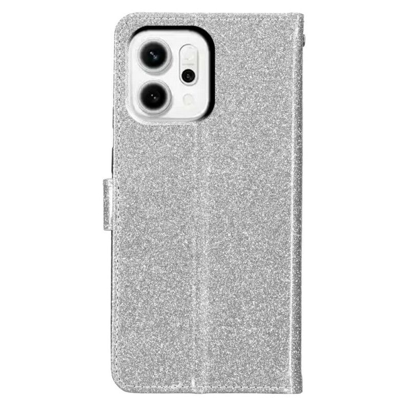 Leren Hoesje Oppo Reno 14 Pro 5g Glitter Bescherming Hoesje
