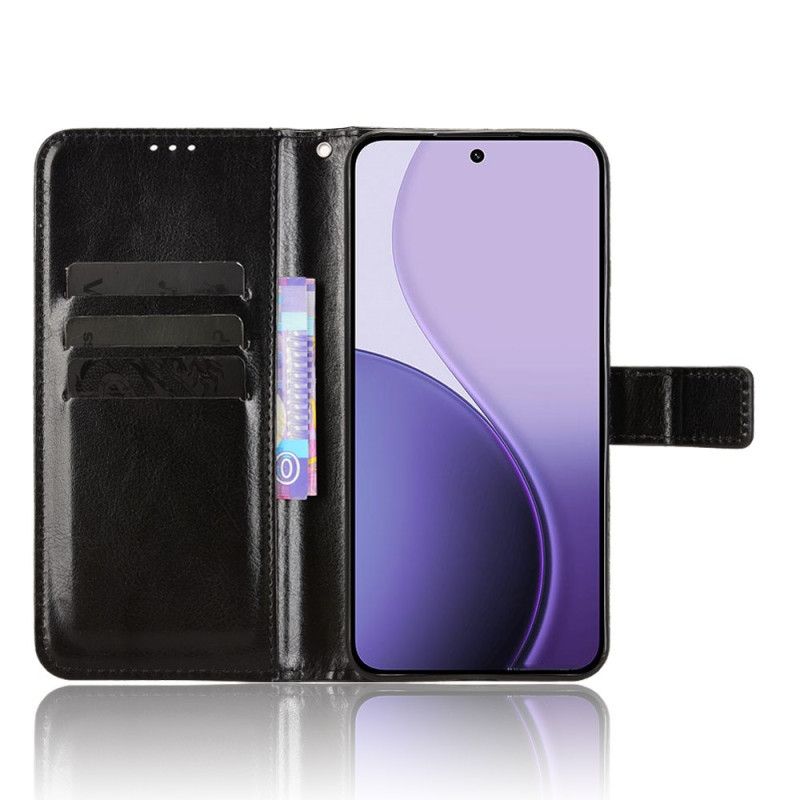 Leren Hoesje Oppo Reno 14 Pro 5g Opvallend Imitatieleer Bescherming Hoesje