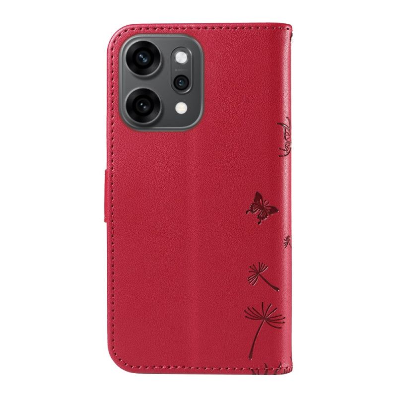 Leren Hoesje Oppo Reno 14 Pro 5g Paardenbloemband