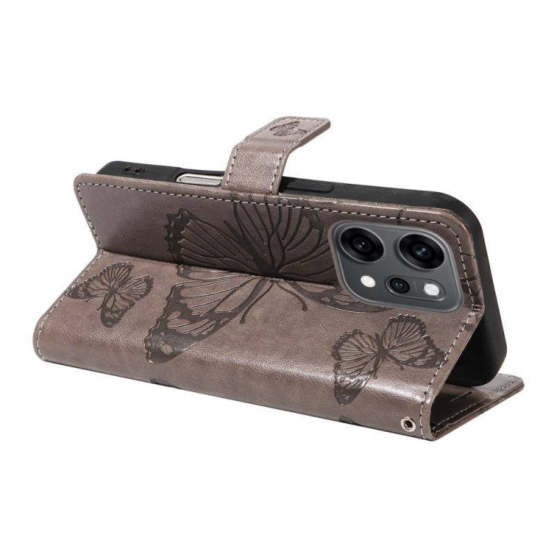 Leren Hoesje Oppo Reno 14 Pro 5g Reuzenvlinders Bescherming Hoesje